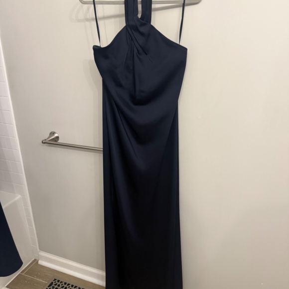 Anthropologie BHLDN Ruby Twist Halter Satin Dress - Picture 4 of 4